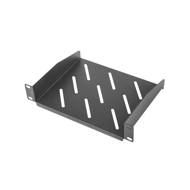 Αξεσουάρ, Lanberg 10" σταθερό ράφι 1U / 254x180mm, μέγιστη φέρουσα ικανότητα έως 20kg, μαύρο