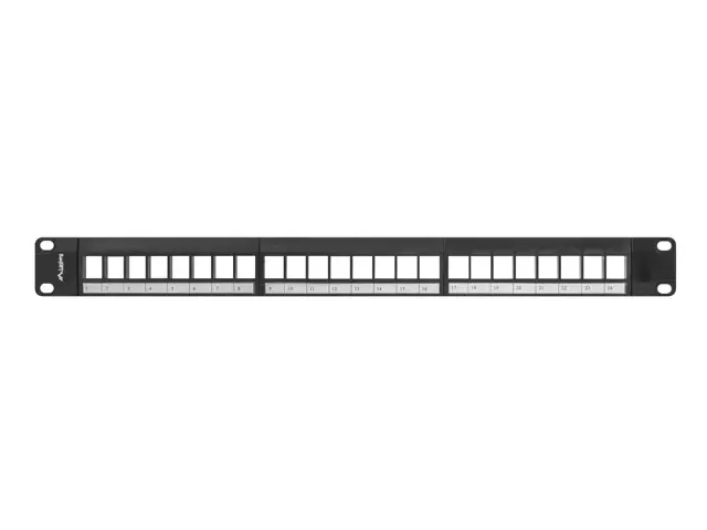 Пач панел, Lanberg patch panel blank 24 port 1U for keystone modules, black - image 1
