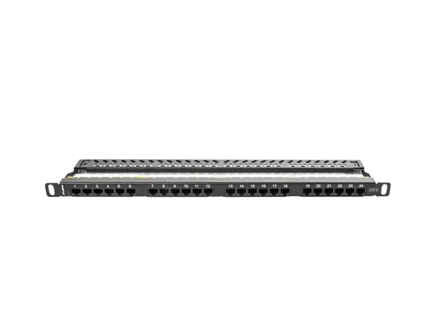 Пач панел, Lanberg patch panel 24 port 0.5U CAT.6, black - image 3