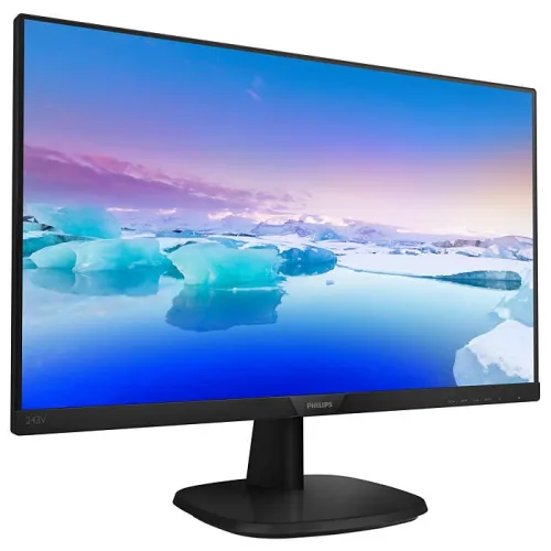 Монитор, Philips 243V7QDSB, 23.8" Ultra Narrow Wide IPS LED, 4 ms, 1000:1, 10M:1 DCR, 250 cd/m2, FHD 1920x1080@75Hz, Flicker-Free, Low Blue, D-Sub, DVI, HDMI, Black - image 1