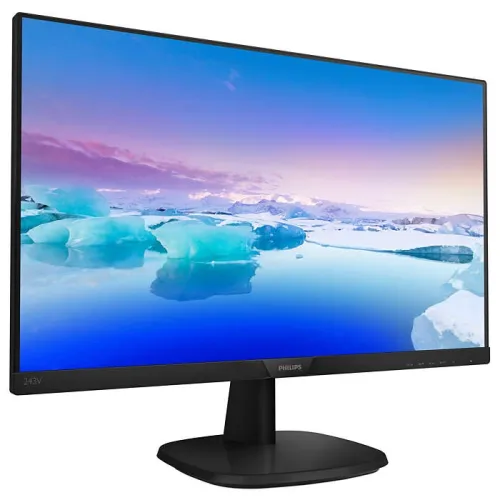 Монитор, Philips 243V7QDAB, 23.8" Ultra Narrow Wide IPS LED, 4 ms, 1000:1, 10M:1 DCR, 250 cd/m2, FHD 1920x1080@75Hz, Flicker-Free, Low Blue, D-Sub, DVI, HDMI, Headphone Out, Speakers, Black - image 1