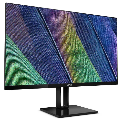 Монитор, AOC 27V2Q, 27" Wide IPS LED, 4 ms, 1000:1, 50M:1 DCR, 250 cd/m2, FHD 1920x1080@60Hz, FlickerFree, Low Blue Light, HDMI, DP, Headphone Out, Black - image 1