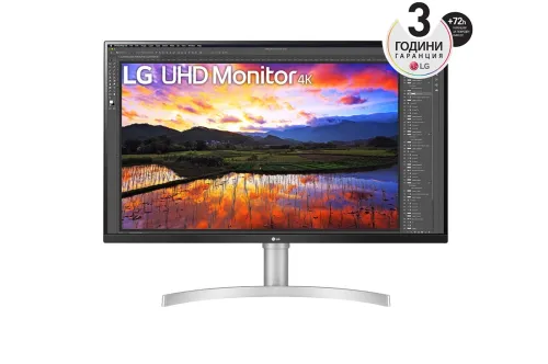 Монитор, LG 32UN650-W, 31.5" UltraFine UHD LED AG, IPS, DCI-P3 95%, 5ms, 350 cd/m2, 1000:1, 3840x2160, HDR 10, HDMI, DisplayPort, Radeon FreeSync, Dynamic Action Sync, Headphone out, Height, Pivot, Tilt, PIP, Speaker, Black