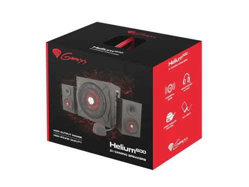 Аудио система, Genesis Speakers Helium 600 60W Rms 2.1 Black Wired Remote Control - image 4