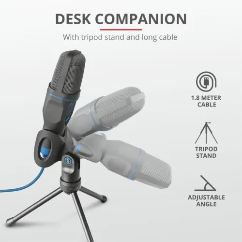 Микрофон, TRUST Mico USB Microphone for PC and laptop - image 8