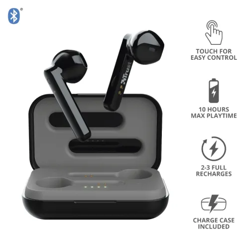 Слушалки, TRUST Primo Touch Bluetooth Earphones Black - image 7