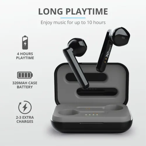 Слушалки, TRUST Primo Touch Bluetooth Earphones Black - image 8