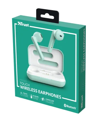 Слушалки, TRUST Primo Touch Bluetooth Earphones Mint - image 10