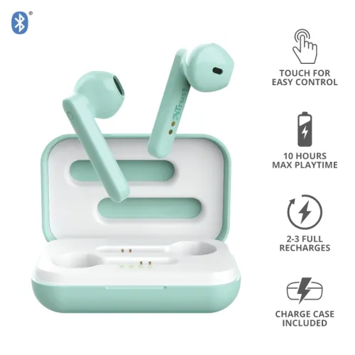 Слушалки, TRUST Primo Touch Bluetooth Earphones Mint - image 7