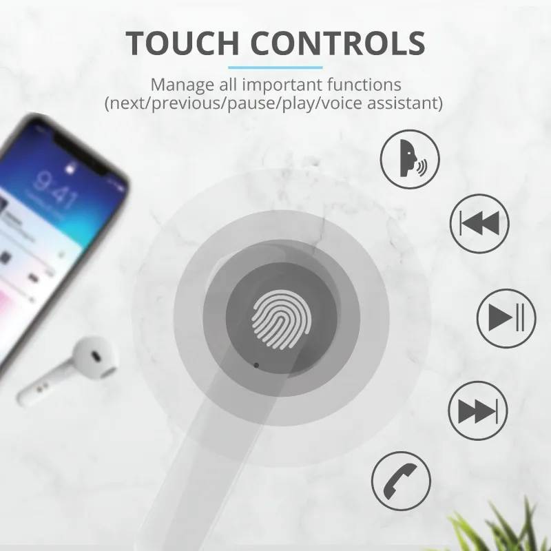 Слушалки, TRUST Primo Touch Bluetooth Earphones White - image 9