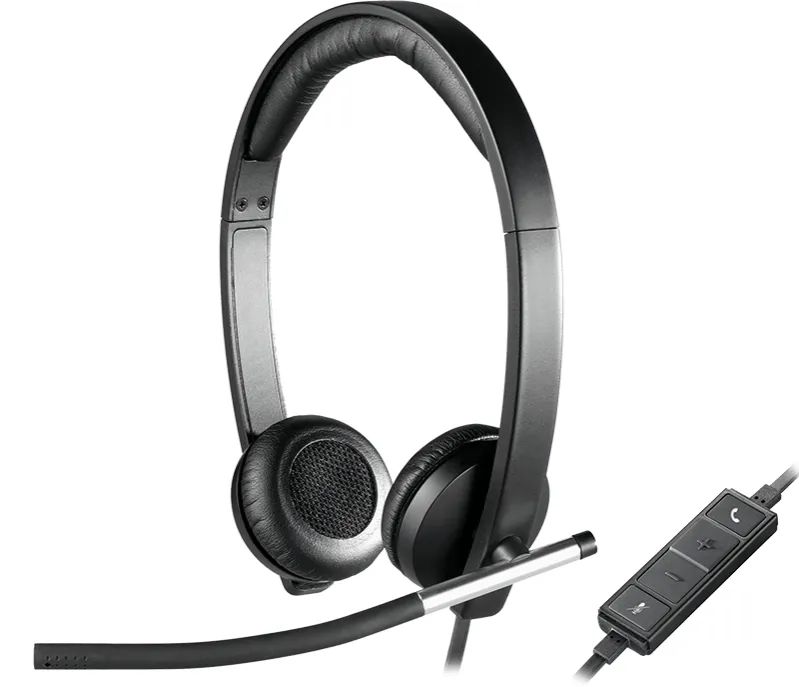 Слушалки, Logitech USB Headset H650e Stereo, Flexible Mic, In-line Controls, Echo Cancellation, Noise-cancelling, USB - image 1