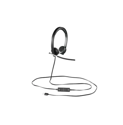 Слушалки, Logitech USB Headset H650e Stereo, Flexible Mic, In-line Controls, Echo Cancellation, Noise-cancelling, USB - image 4