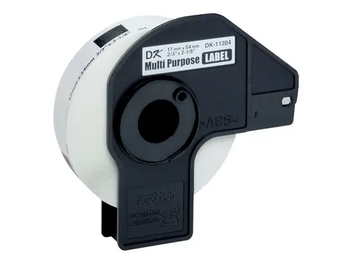 Консуматив, Brother DK-11204 Multi Purpose Labels, 17mmx54mm, 400 labels per roll, Black on White - image 2