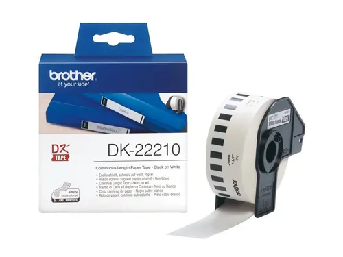 Αναλώσιμο, Brother DK-22210 Ρολό λευκής συνεχούς χάρτινης ταινίας 29mmx30.48M (μαύρο σε λευκό) Αναλώσιμο, Brother DK-22210 Ρολό λευκής συνεχούς χάρτινης ταινίας 29mmx30.48M (μαύρο σε λευκό)