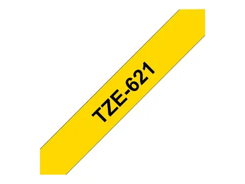 Consumabil, Brother TZe-621 Bandă negru pe galben, laminată, 9mm Eco - 2