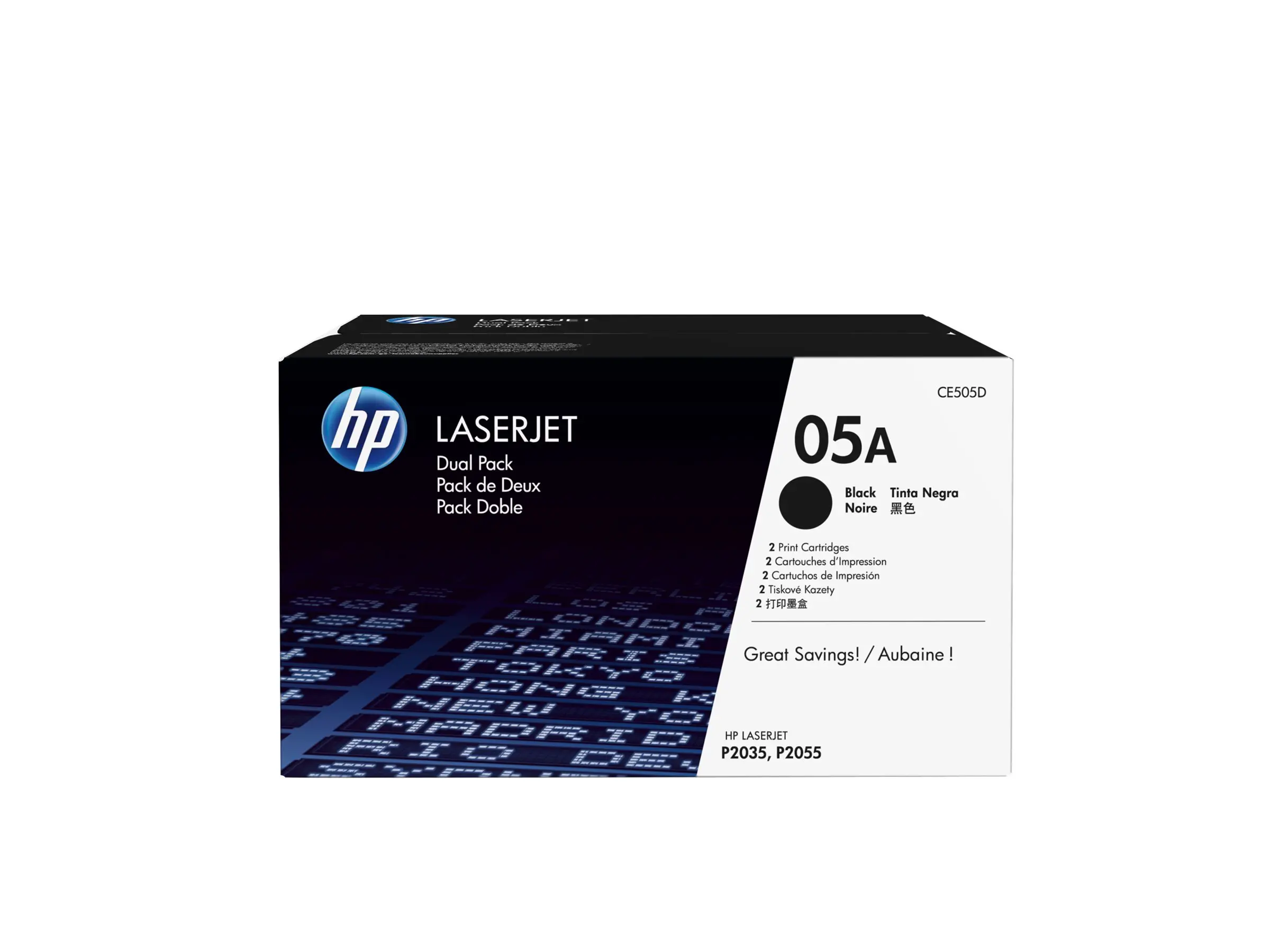 Консуматив, HP 05A 2-pack Black Original LaserJet Toner Cartridges