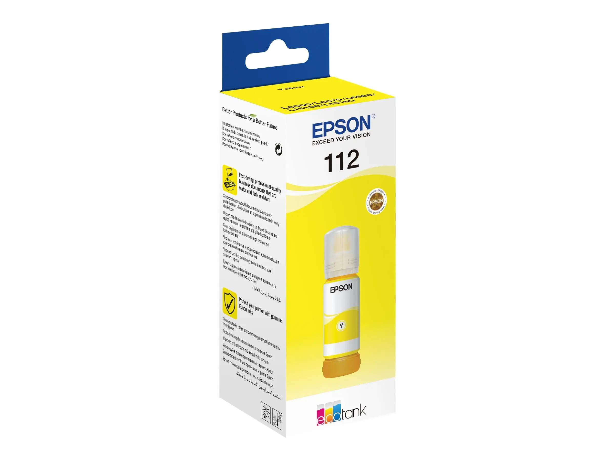 Consumabil, Epson 112 EcoTank sticlă de cerneală pigment galben - image 1