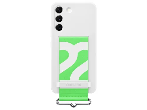Калъф, Samsung S22 S901 Silicone Cover with Strap, White