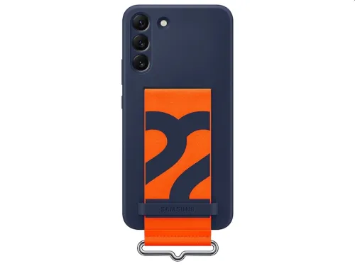 Калъф, Samsung S22+ S906 Silicone Cover with Strap, Navy