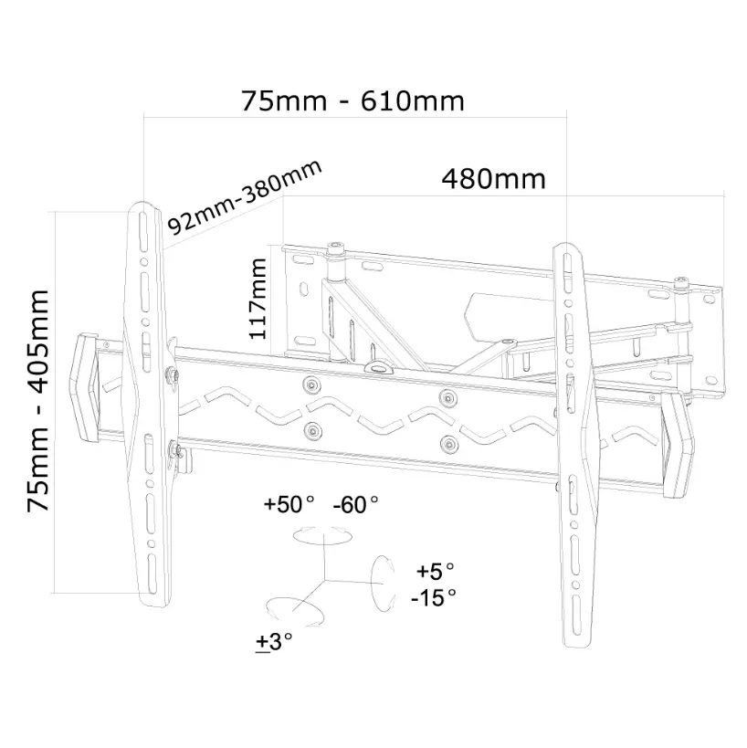 Стойка, Neomounts Flat Screen Wall Mount (3 pivots & tiltable) - image 7