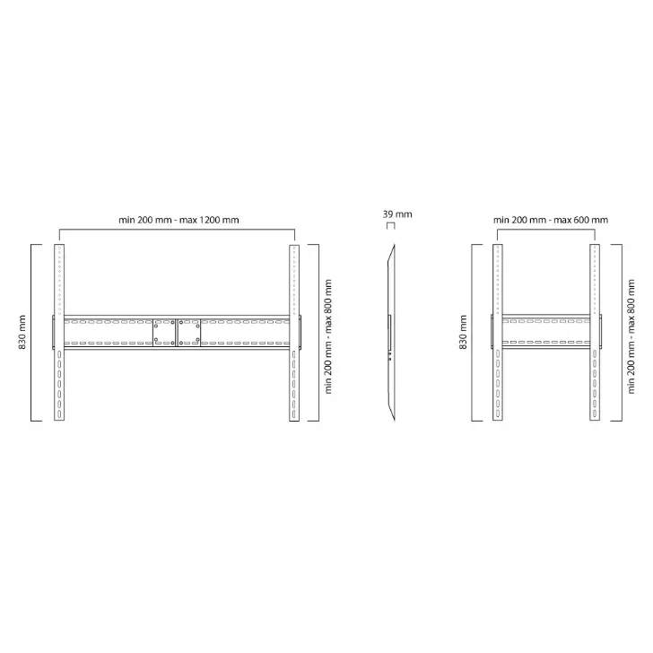 Стойка, Neomounts Flat Screen Wall Mount - ideal for Large Format Displays (fixed) - 150 KG - image 2