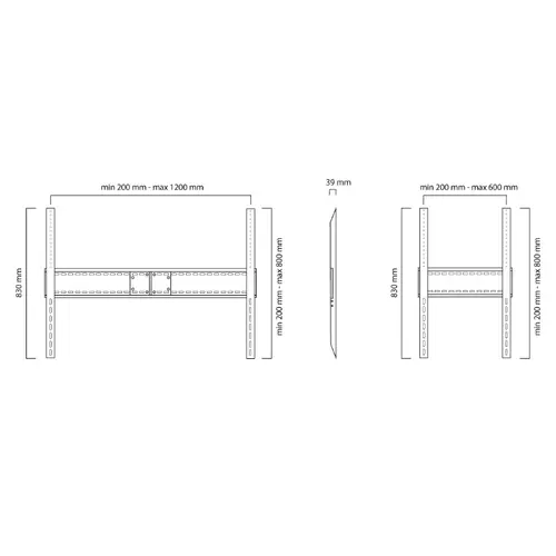 Стойка, Neomounts Flat Screen Wall Mount - ideal for Large Format Displays (fixed) - 150 KG - image 2