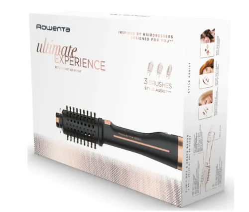 Електрическа четка за коса, Rowenta CF9620F0, Brush Ultimate Experience, rotative, 2-in-1 performance and efficiency,style assist program, three brushes to cover all hair types, PRO KERATIN bristles, ionic generator, compact and ergonomic - image 5