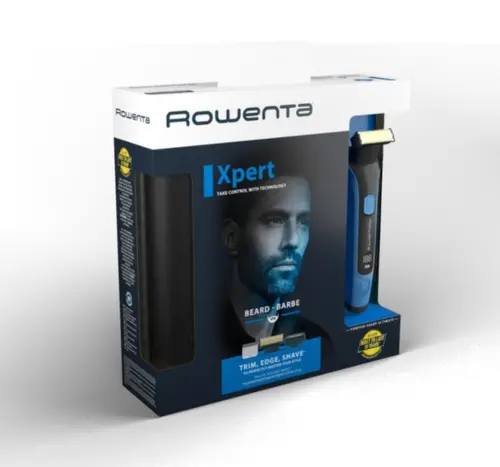 Тример, Rowenta TN6200F4, Hybrid Forever Sharp Blue Expert, beard, cordless, waterproof 3-in-1, self-sharpening blades, 100% stainless steel, minimum cutting length 0.4mm, precision setting 1mm, beard blade size 32mm, 120min autonomy, charging time 1h30min, van - image 11