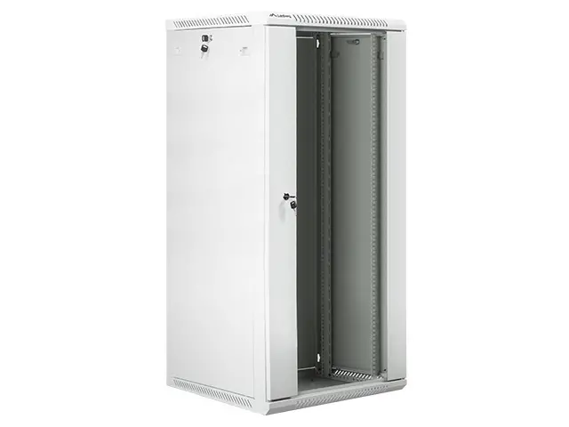 Комуникационен шкаф, Lanberg rack cabinet 19" wall-mount 27U / 600x600 for self-assembly (flat pack), grey
