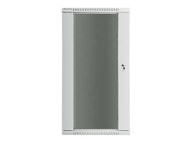 Комуникационен шкаф, Lanberg rack cabinet 19" wall-mount 27U / 600x600 for self-assembly (flat pack), grey - image 1