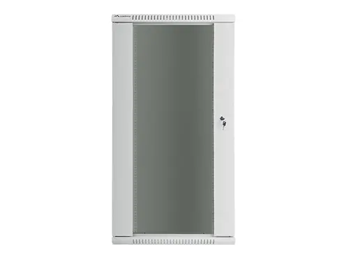 Комуникационен шкаф, Lanberg rack cabinet 19" wall-mount 27U / 600x600 for self-assembly (flat pack), grey - image 1