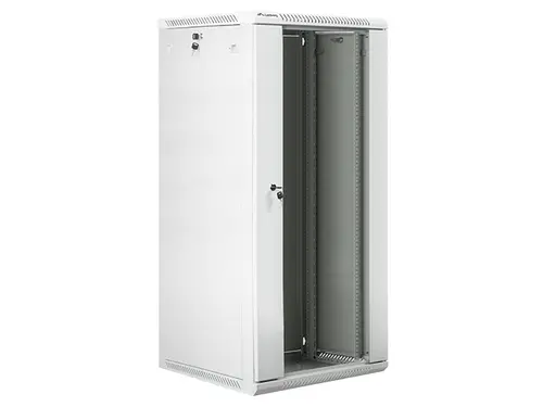 Dulap de comunicații, Lanberg rack cabinet 19" de perete 27U / 600x600 pentru autoasamblare (flat pack), gri - 1