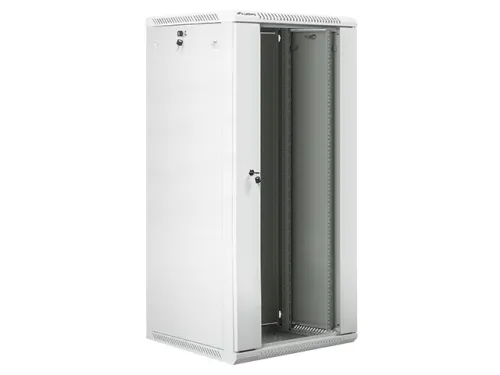 Комуникационен шкаф, Lanberg rack cabinet 19" wall-mount 27U / 600x600 for self-assembly (flat pack), grey