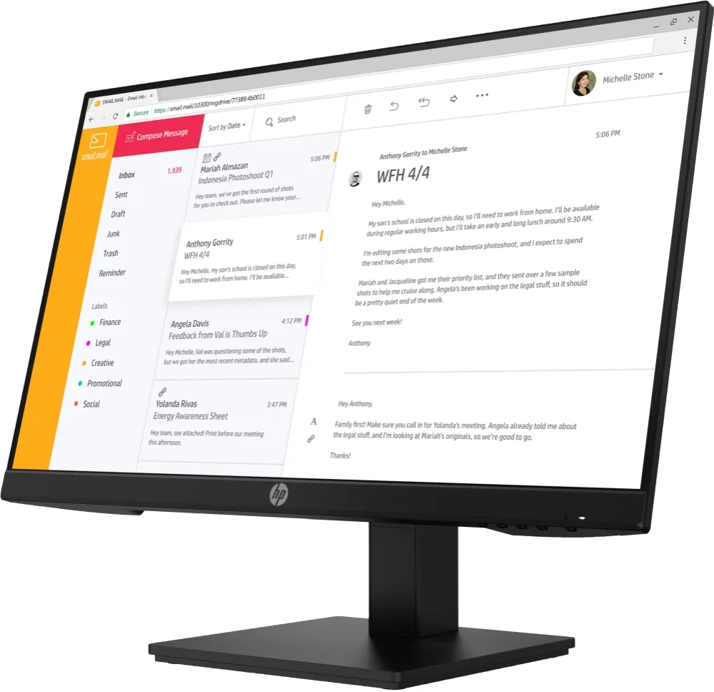 Монитор, HP P24 G4, 23.8" FHD Monitor - image 1