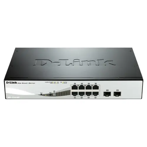 Switch, D-Link Smart Switch Gigabit PoE cu 8 porturi și 2 porturi SFP - 1