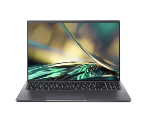 Лаптоп, Acer Swift X, SFX16-51G-73UE, Intel Core i7-11390H (3.40GHz up to 5.00GHz, 12MB), 16.1" FHD IPS, 16GB DDR4 onbord, 1024GB PCIe SSD, GeForce RTX3050Ti GDDR6, FPR, WiFi6ax+BT 5.0, Backlit KB, Win 11 Home, Steel Gray