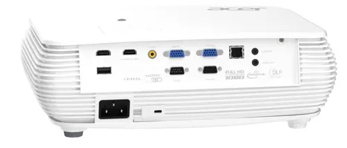 Мултимедиен проектор, Acer Projector P5535, DLP, FullHD (1920x1080), 20000:1, 4500 ANSI Lumens, 3D 144Hz, VGAx2, RCA, HDMI/MHL, HDMI, Audio in, RJ45, LAN Control, Speaker 16W, Bluelight Shield, Bag, 2.71kg, White - image 1