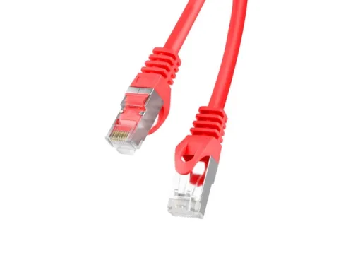 Кабел, Lanberg Patch cord Cat.6 FTP 0.5m Fluke Passed Red