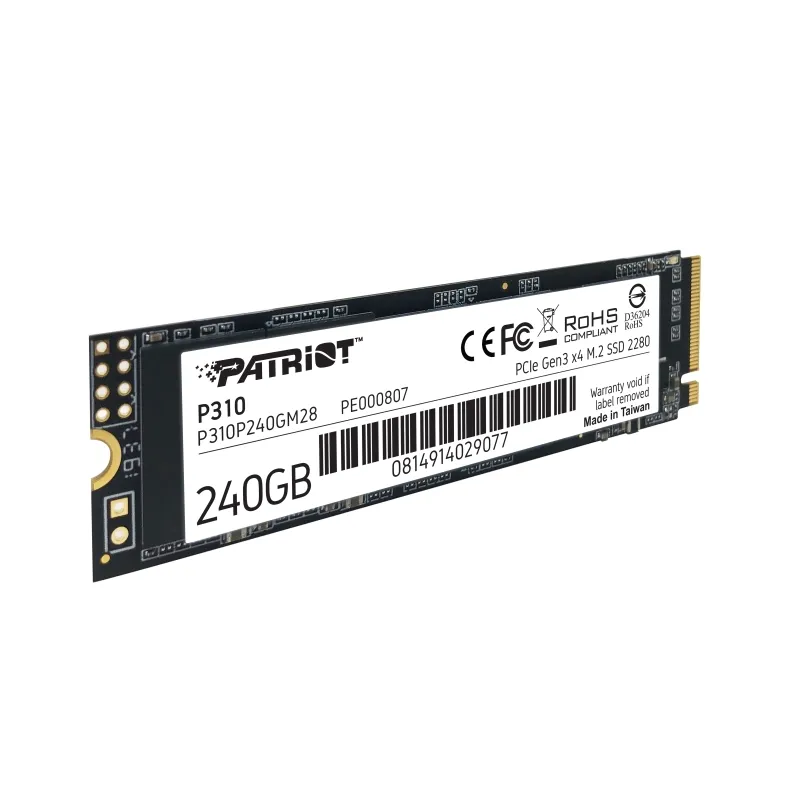 Твърд диск, Patriot P310 240GB M.2 2280 PCIE - image 2