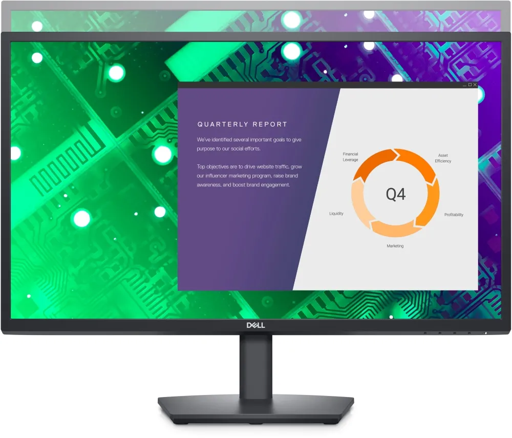 Монитор, Dell E2722HS, 27" Wide LED Anti-Glare, IPS, 5ms, 1000:1, 300 cd/m2, 1920x1080 Full HD , HDMI, VGA, DisplayPort, ComfortView, Speakers, Height adjustable, Tilt, Black