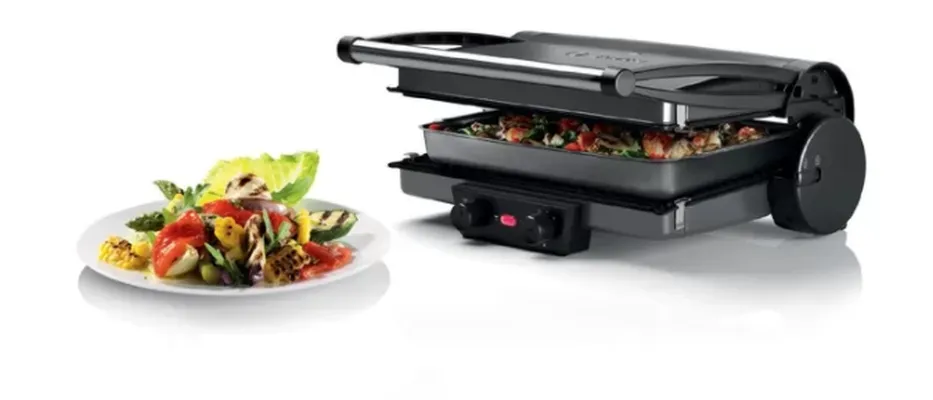 Контактен грил, Bosch TCG4215, Contact grill, 3 in 1, 2000W, silver-gray - image 6