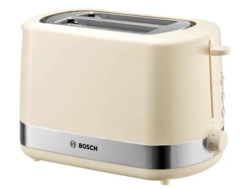 Тостер, Bosch TAT7407, Compact Toaster, 800 W, Auto power off, Lifting high, Beige