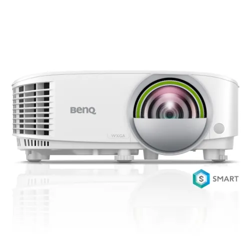 Мултимедиен проектор, BenQ EW800ST, Short Throw, Wireless Android-based Smart Projector, DLP, WXGA (1280x800), 16:10, 3300 Lumens, 20000:1, Speaker 2W, USB Reader for PC-Less Presentations, Built-in Firefox, LAN, BT 4.0, Dual Band WiFi, 3D, Lamp 200W, up to 15000 hrs, White