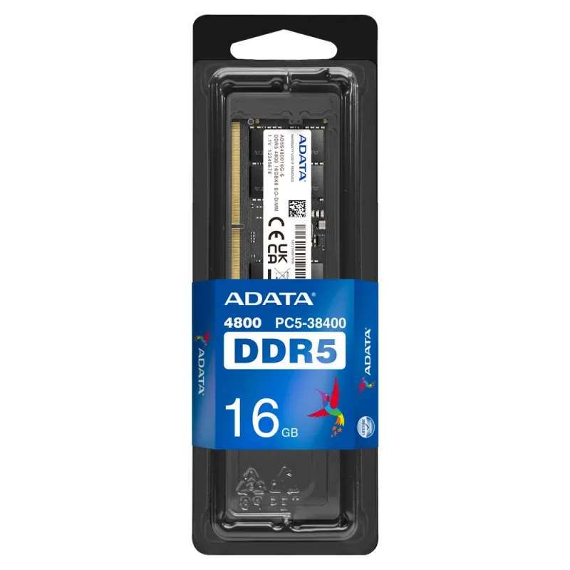 Памет, ADATA 16GB DDR5 4800 MHz SO-DIMM - image 1