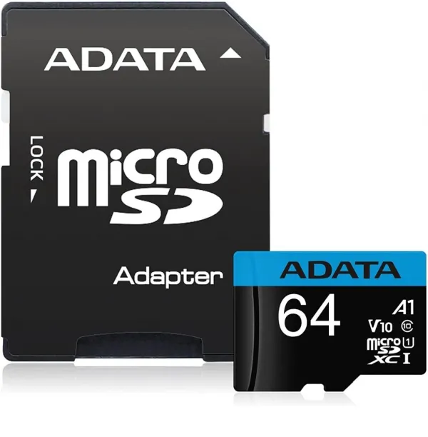 Памет, ADATA 64GB MicroSDXC UHS-I CLASS 10 (with adapter)