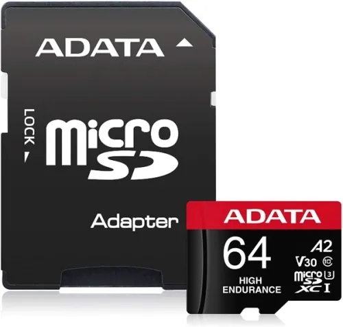 Памет, Adata 64GB MicroSDXC UHS-I U3 V30S(R100MB/s) HIGH (1 adapter)