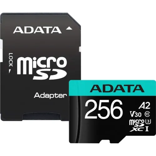 Памет, Adata 256GB MicroSDXC UHS-I U3 V30S A2 (1 adapter)