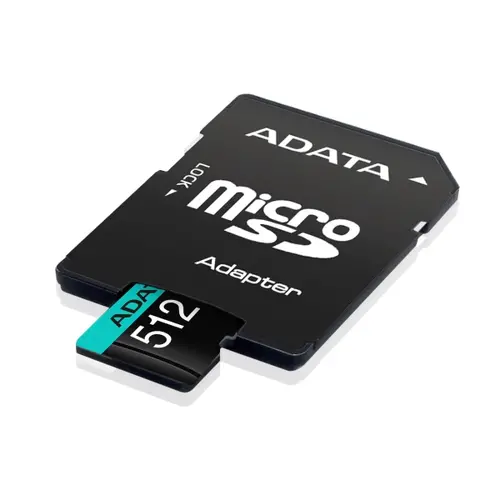 Памет, ADATA 512GB MicroSDXC UHS-I U3 V30S (with adapter) - image 1