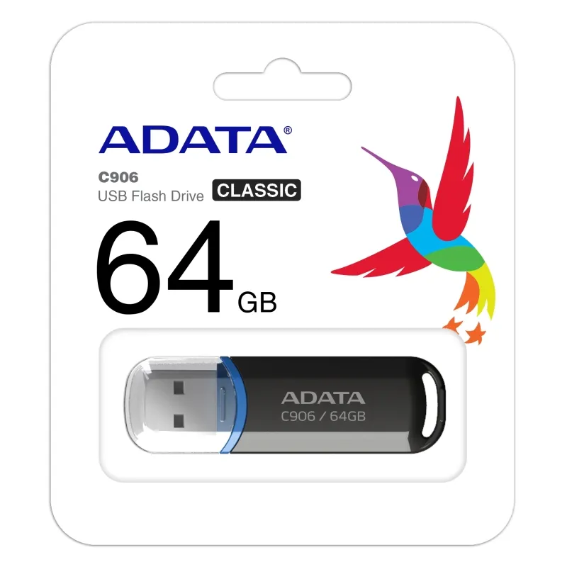 Памет, ADATA C906 64GB USB 2.0 Black - image 3