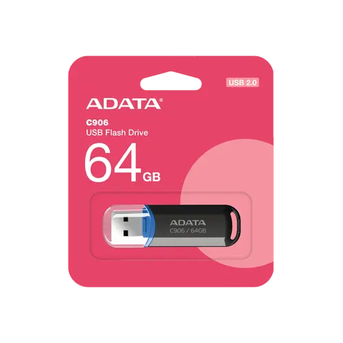 Μνήμη, ADATA C906 64GB USB 2.0 Μαύρο - 1
